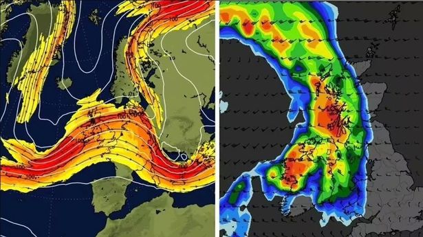 在令人担忧的新地图上，英国将遭受暴雨和强